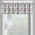thumbnail image 2 of Ambesonne Rowan Window Valance, Abstract Botany Garden, 54" X 12", Ruby Grey Black, 2 of 5