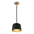 thumbnail image 4 of Trade Winds Nora 1-Light Pendant in Matte Black with Natural Brass, 4 of 5