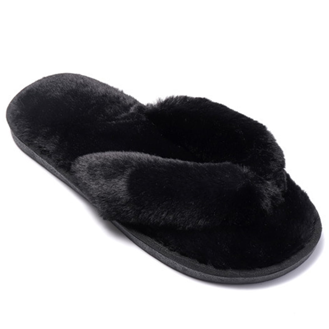 Black slippers walmart deals