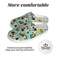 thumbnail image 6 of Lsque Green Cute Avocado Pattern Womens Comfort Cotton on Scuff With Memory Foam and Anti-skid Sole Slipper-37/38, 6 of 7