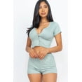 thumbnail image 6 of Set featuring a Short Sleeve Button-Up Top and Shorts, 6 of 10