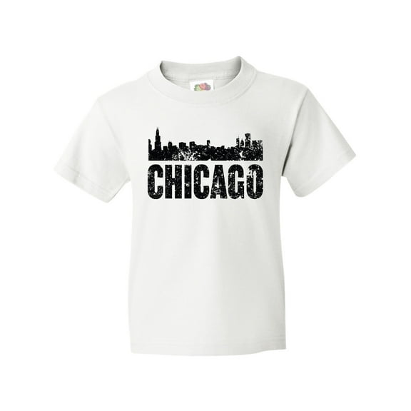 Inktastic Chicago Skyline Grunge Youth T-Shirt