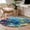 Multicolor, variant on Cartoon Fish Round Area Rug 3 FT, Small Kitchen Bathroom Mats, Blue Colorful Sea Ocean Seagrass Coral Washable Indoor Outdoor Throw Runner Carpet Non-Shedding Doormat for Table Shower Sofa Entryway