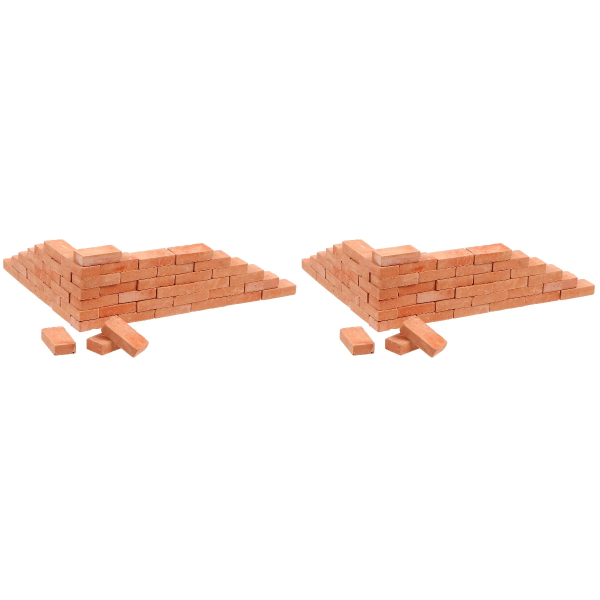 100Pcs Mini Red Miniature Bricks Model Brick Wall Small Bricks,for Crafts  Realistic Fake Bricks Mini Blocks for Dollhouse Mini Garden  Accessories(1/16