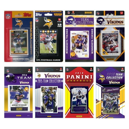 Minnesota Vikings Nfl Card - C & I Collectables NFL Minnesota Vikings 9 Different Licensed Trading Card Team sets
