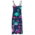 thumbnail image 5 of Flamingo Pattern Sleeveless Dress Woman Fashion Long Dresses Women's Summer Suit Dress Summer 2025 Women, 5 of 7