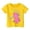 Yellow, variant on LRen Cute Girls Shirts Size 10-12 Girl Letter Print Crew Neck Short Sleeve T-Shirts Kids Regular Fit Tee Shirt Shirts for Kids