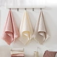 thumbnail image 1 of Toallas de manos beige 14x30 pulgadas, pack de 2 - Toallas de baño altamente absorbentes y suaves para baño, toallas multiusos de hotel, 75x35cm, marrón, rosa, 1 of 7