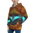 thumbnail image 2 of Naloa Butterfly Alighted On Sunflowers Teenage Zipper Hoodie, Long Sleeve Zip Up Hoodies Casual Jackets Tops for 7-12 Years-Medium, 2 of 6