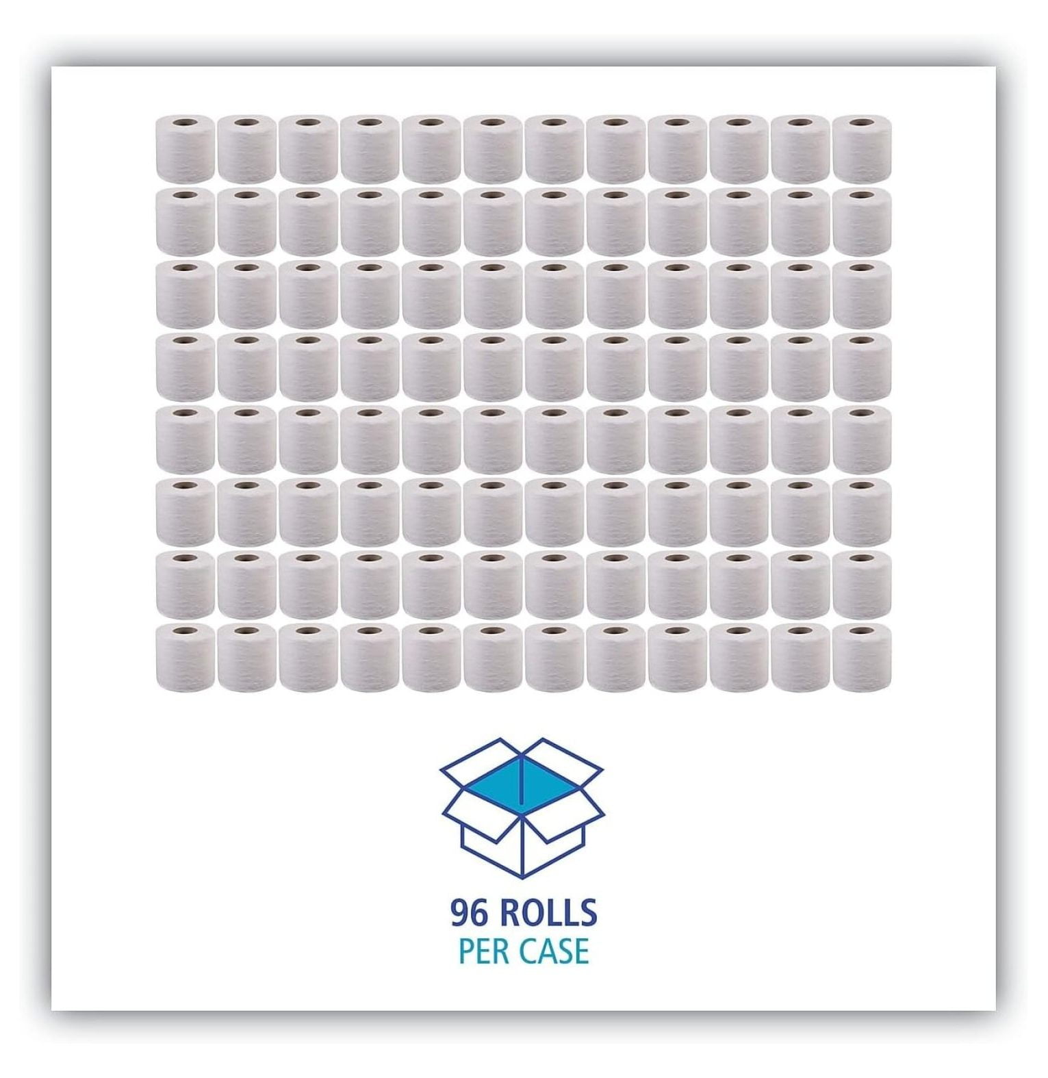 Boardwalk 6144 Two-Ply Toilet Tissue White 4 x 3 Sheet 400 Sheets/Roll 96 Rolls/Carton