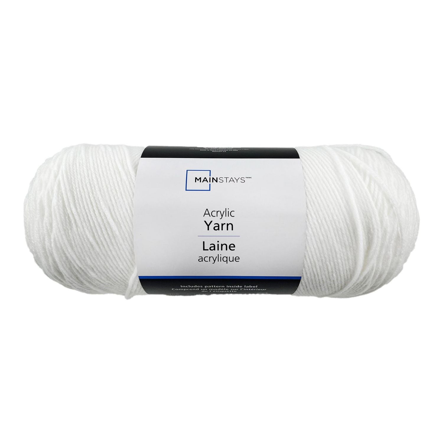 Mainstays Medium Acrylic White Yarn, 14 Oz 798 Yards
