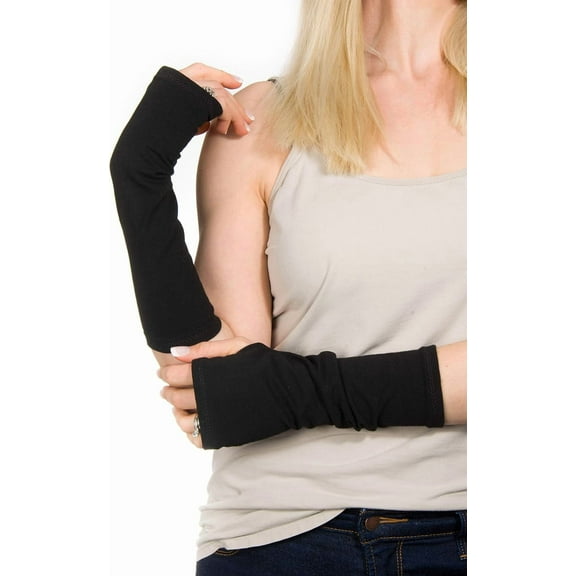 Jtbuh XLY Forgotten Cotton Long Jersey Fingerless Gloves