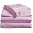 thumbnail image 1 of 600 TC 100% Nature Grown Cotton Stripe Lavender, Queen (62"x 74") Sleeper Sofa Sheet Set with 12 Inch Drop Length, 1 of 1