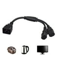 thumbnail image 2 of 3Pin IEC320 C20 Male Port to IEC320-C13+C13 Female Adapter Cord Y-splitter Power Converter Cable Extension Wire, 2 of 6