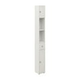 thumbnail image 2 of Ktaxon 71'' Slim Bathroom Storage Cabinet Freestanding with 1 Drawer, 2 Doors and 4 Adjustable Shelves, White, 2 of 12