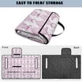 thumbnail image 5 of COEQINE Golf Cart Seat Cover Blanket Towel Accessories, Portable Foldable Design with Carry Handle, Universal Fit for EZGO/Yamaha/Club Car with 4 Pockets, Purple Bow Golf Diamond Pattern, 5 of 8