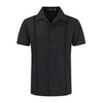 thumbnail image 1 of Camisas transpirables de lino para hombres Camisas casuales de Guayabella cubana Camisas de playa de manga corta Pompotops  oipoqjl45823, 1 of 6
