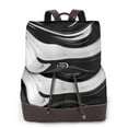 thumbnail image 1 of Balery Abstract Black White Swirls Mochila de Cuero para Mujeres, Gran Capacidad, Bolsa de Viaje Multifuncional, Mochila de Cuero y Bolsa de Hombro para Mujeres, 1 of 4