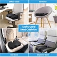 thumbnail image 6 of Seat Cushion, Office Chair Cushions, Car Seat Cushion, Non-Slip Sciatica & Back Coccyx Tailbone Pain Relief Chair Pad, Memory Foam Butt Pillow for Computer Desk, Office Chair(Black, XXL), 6 of 6
