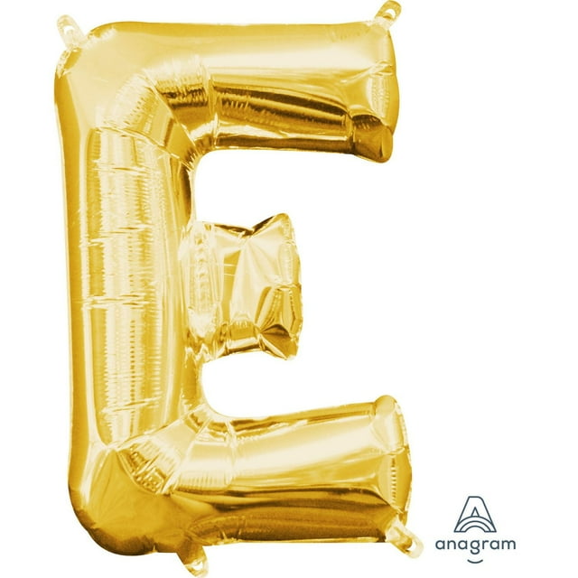 Ballon Party-Eh! d'Anagram International avec lettres en or en forme de E