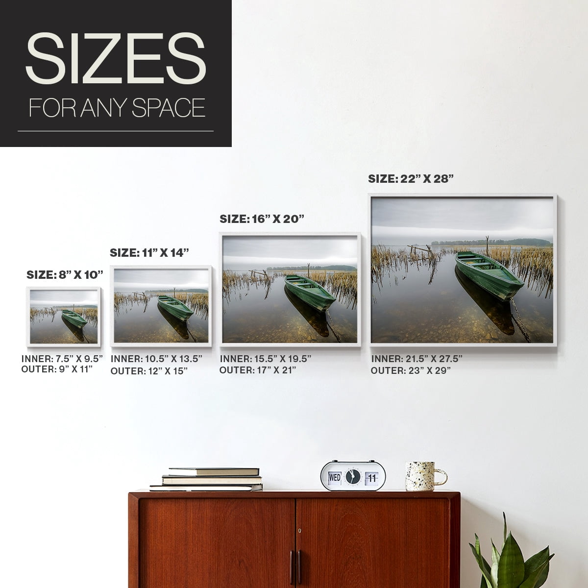 Green One by Mike Calascibetta - Restickable Framed Giclée Print