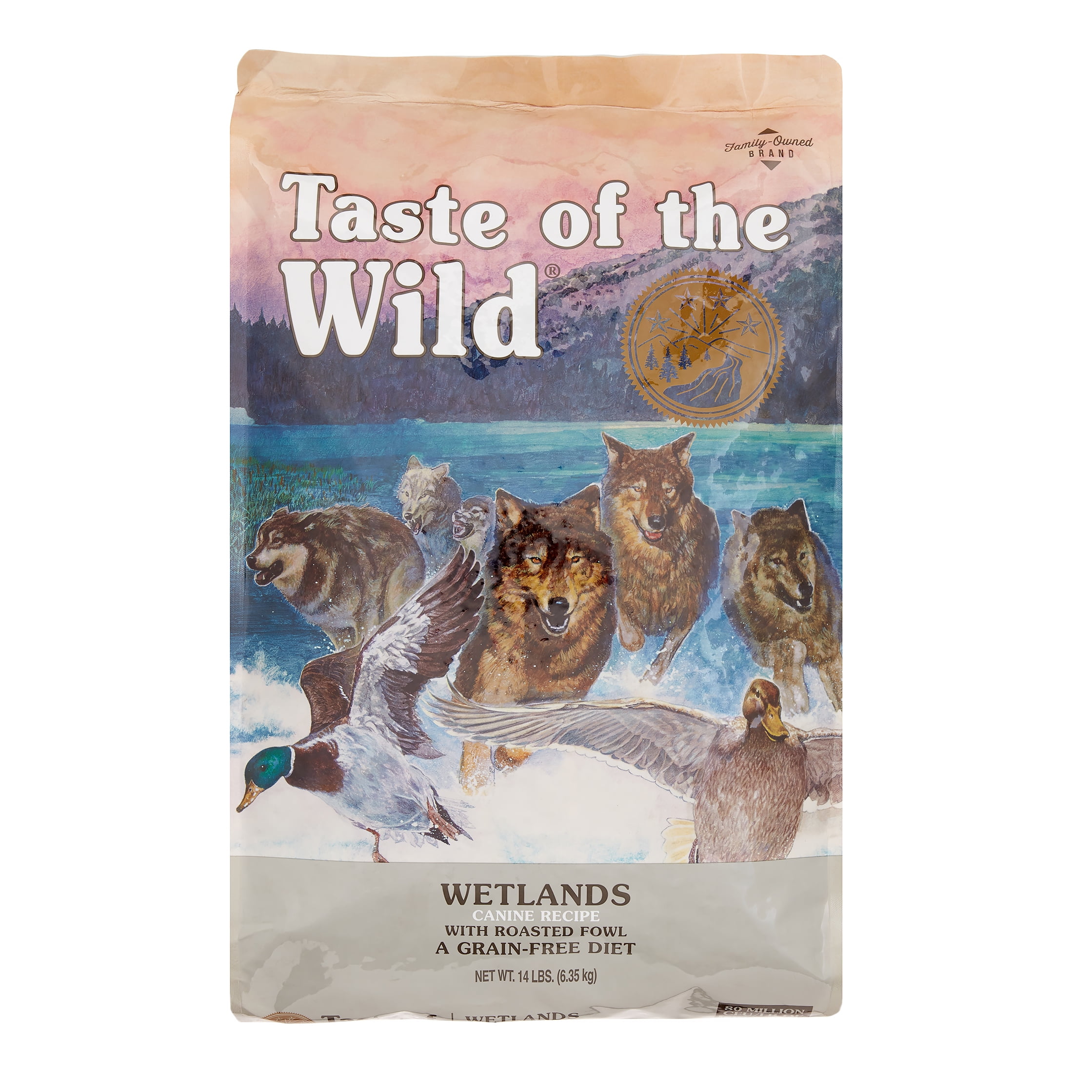 Taste of the Wild GrainFree Roasted Fowl Wetlands Dry Dog Food, 14 lb