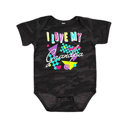 

Inktastic I Love my Grandpa- 80s retro style Gift Baby Boy or Baby Girl Bodysuit