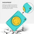 thumbnail image 3 of Kids Case for Kindle Fire HD 8/ Fire HD 8 Plus Tablet (2022/2020 Release - 12th/10th Generation) 8" - Shockproof Rugged Case with 360 Degree Rotating Viewing Kickstand, Portable Handle Cover, Mint, 3 of 9