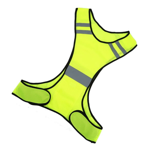 Reflective Vest, Lime with Adjustable Waist Reflective Work Vest for Night Running Dog Walking Traffic Safety