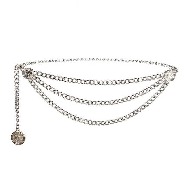 Cinturón de cadena con borlas largas para mujer de Desiderio, cadena multicapa para el cuerpo, cadena para el vientre para vestido, cadena para cinturón