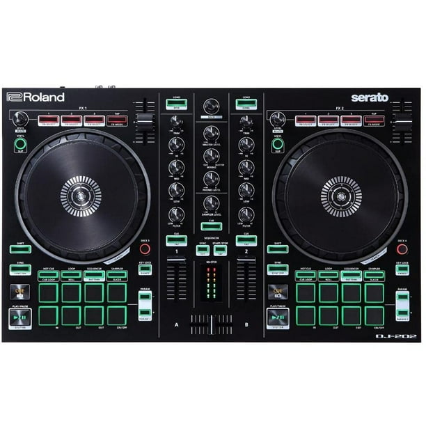 Controlador DJ Roland DJ-202 de 2 canales con caja de ritmos