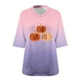 thumbnail image 4 of TKLPEHG Womens Plus Size Thanksgiving Shirts for Women Fall Fashion V Neck Pumpkin T-Shirt Casual Loose Short Sleeve Shirts (Pink,XXXXXL), 4 of 4