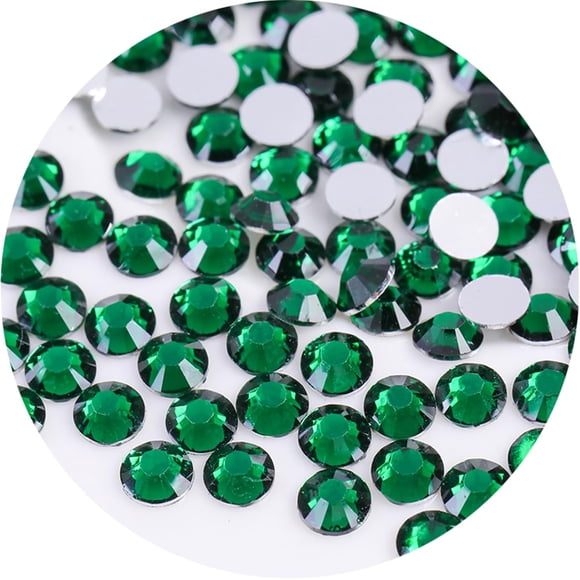 4500 piezas SS12 0.118 in diamantes de imitación planos para uñas, manualidades, purpurina, gemas redondas, cristales, ropa, zapatos (verde oscuro)