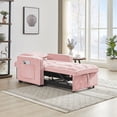 thumbnail image 3 of Lunale Sleeper Sofa Chair Bed, 3-in-1 Convertible Sofa Chair, Pink ​Velvet, 3 of 5