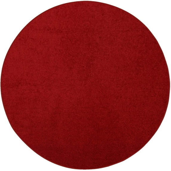 Furnish My Place DC Custom Rug - 9 ft. Round, Red, Indoor Rug for Bedrooms, Hallways, Living Rooms