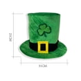 thumbnail image 2 of BWASD Top Hat for Women Men Clover Printed Wide Brim Hats Shamrock Green Caps St. Patrick's Day Costume Irish Party Accessory Green, 2 of 5