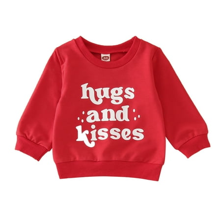 

Fsqjgq Girls Sweatshirt Boy Hoodie Babys Boys Girls Winter Long Sleeve Tops Sweatshirt Clothes Letter Red Outwear Hoodie Dresses for Teen Girls Cotton Blend Red 120