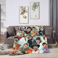 thumbnail image 4 of Tom Selleck Blanket Soft and Warm Lightweight Fluffy Throws Blankets Rug Carpet Gift for Beach Yoga Bedroom Living Room Decoration Sofa Camping Trip Dorm Decor All Season, 4 of 6