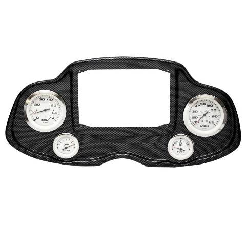Lowe Boat Gauge Panel 2128527 | Lido Mercury Volvo Yamaha Black Silver