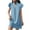 Light Blue, variant on Staron Women's Summer Dresses Smocked V Neck Dresses Ruffle Short Sleeve Flowy Tunic Dress Casual Summer Solid Color A Line Mini Sundress