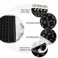 thumbnail image 6 of Black Morocco Waterproof Fabric Shower Curtain,Geometric Leaf Diamond Lattice Abstract Waterproof Fabric Shower Curtain for Bathroom Curtains Bathtubs Shower Curtains with 12 Hooks Small 36x72in, 6 of 8