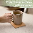 thumbnail image 5 of BambooMN Bulk Wooden Bamboo Coasters for Drinks – Square - 20 Piece Coaster Set, 5 of 9