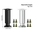 thumbnail image 5 of TIERPOP Modern Furniture Legs Metal Feet, Adjustable 15 to 16cm Table Feet with not Slip Base Heavy Duty Leg Levelers for Home, 5 of 15