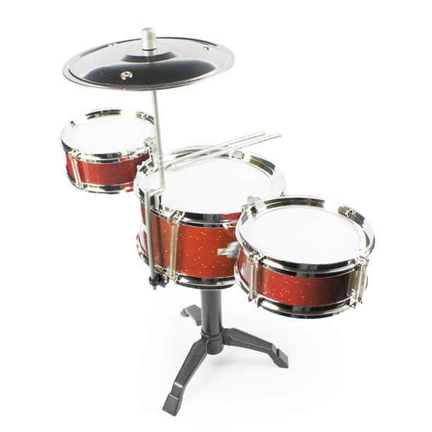 Fun Central Desktop Drum Set Musical Instrument Toy for Kids & Toddlers