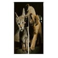 thumbnail image 1 of ABPHQTO Cachorro gatito lamer beso y amor japonés Noren cortina puerta ventana tratamiento cortinas 85x150 cm, 1 of 1