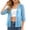 *Light Blue, variant on VBVC Women's Open Front 3/4 Sleeve Sheer Chiffon Cardigan , Ladies' Lightweight Sun Protection Shrug , Casual Beach Cover Up For Women,Black,S-3XL
