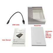 Avolusion HD250U3-WH 1TB USB 3.0 Portable External Gaming PS5 Hard Drive - White (PS5 Pre-Formatted) -