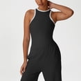 thumbnail image 6 of Pounoo Workout Tank Tops for Women Sleeveless High Neck Contrast Trim Cropped Yoga Training Casual Outings Tops Camis Blouses Gift, 6 of 7