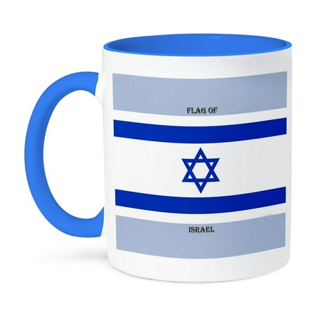 3dRose, Flag of Israel , 15oz Two-Tone Blue Mug