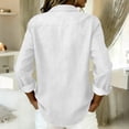 thumbnail image 4 of Women's 250th Anniversary 1776-2026 American Flag USA Shirt Floral Patriotic Button Down Long Sleeve Blouses, 4 of 5